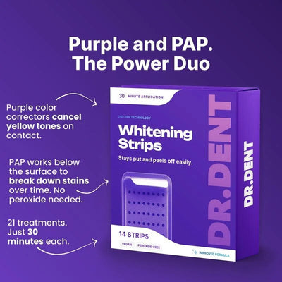 DR DENT™ Purple Whitening Strips Angle 4