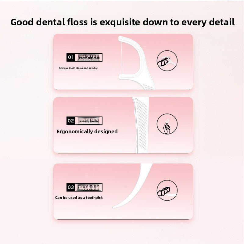 Disposable Dental Floss Sticks 50-Pack