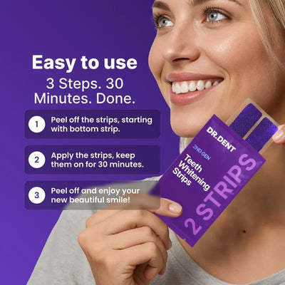 DR DENT™ Purple Whitening Strips Angle 4