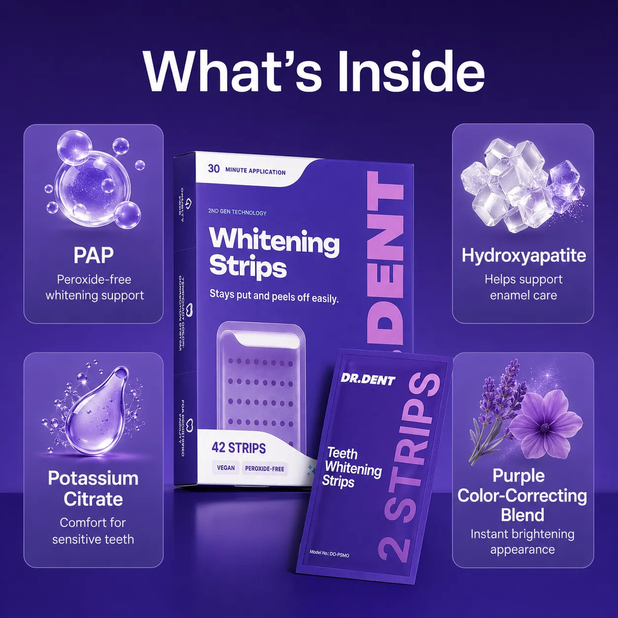 DR DENT™ Purple Whitening Strips Master